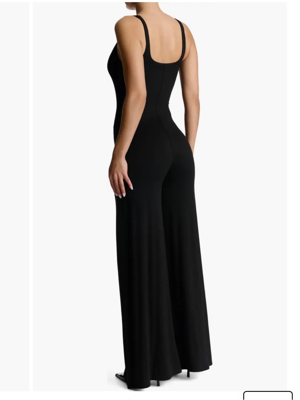 NWOT NAKED WARDROBE Sculpt Wide Leg Tank Jumpsuit In Black Size S - Picture 5 of 12
